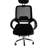 SILLA DE OFICINA MALLA EJECUTIVA CABECERO BASE CROMO LONDON